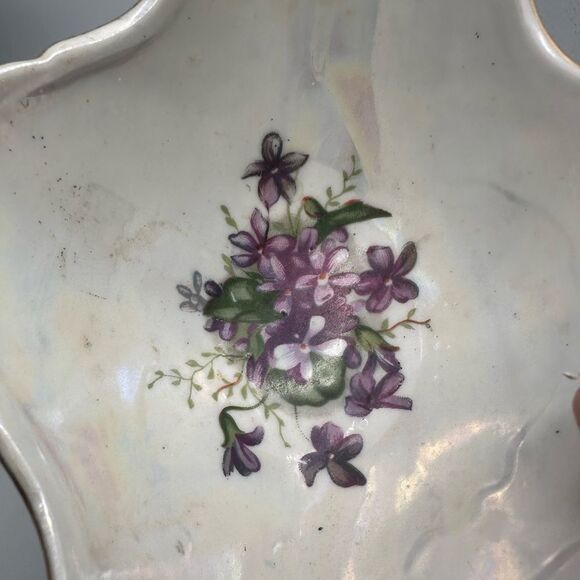 Lusterware Vintage Japanese porcelain footed bowl - Picture 8 of 8